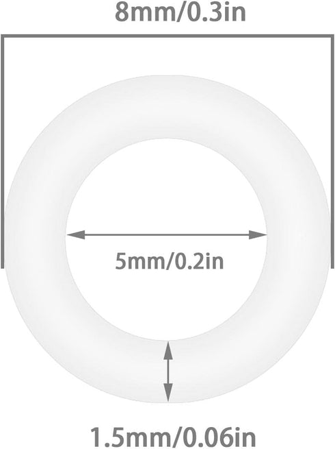 SING F LTD 500PCS Silicone O-Rings Compatible with Cherry MX Switch Keyboards Mechanical Keyboard Key Silencers Keyboard Sound Dampeners Transpare...