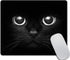 Black Cat Gaming Mouse Pad Custom, Black Cat with White Eye Looking Design Non-Slip Rubber Mouse Pad for Computers Desktops, PC, Laptop...