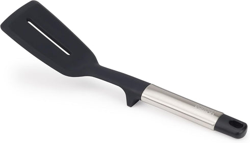 Joseph Joseph Elevate Silicone Slotted Turner with Integrated Tool Rest, One Size, Stainless Steel...