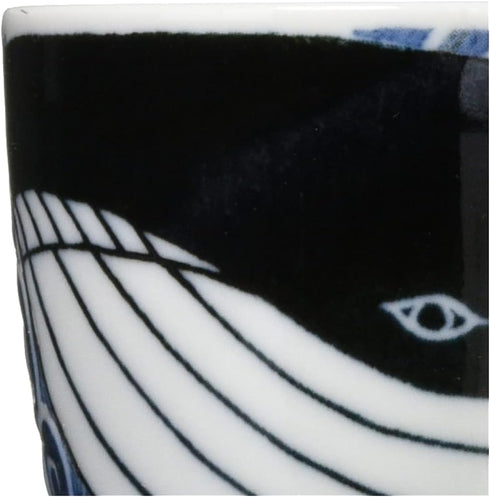 Minorutouki mino ware White Wave Whale Small Cups Set of 2, ?3.35×H2.64in 6.29oz Made in Japan...