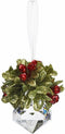 GANZ 2.5 "Kyrstal Kiss Ball Ornament, Teeny Mistletoe Jewel - Wedding Acrylic Kissing Crystal-like KK243...