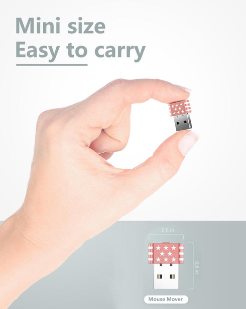 Geyes Mouse Jiggler, Undetectable Mouse Mover Device Has Two Swing Modes Jiggle and Multi-Track,Keeps for PC Computer Laptop Awake, Driver-Free, P...