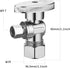 4 Pack Angle Stop Valve 1/2" Nominal Comp x 3/8" OD Comp,Quarter Turn Angle Stop Valve,Chrome Plated Brass,for Bathroom Toilet Kitchen Shower Plum...