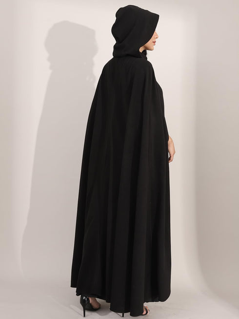 Unicra Halloween Hooded Cloak Black Long Party Cape Renaissance Cosplay Costume Robe with Rhinestone Brooch for Women and Men...