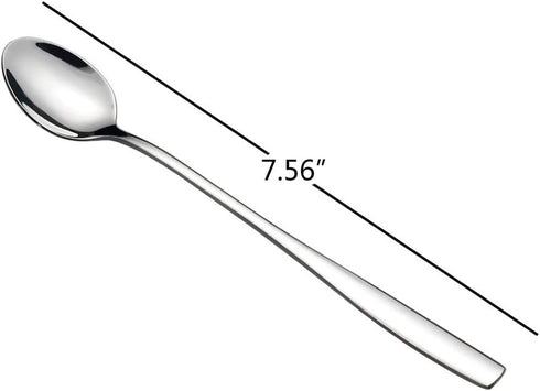 Long Handle Iced Tea Spoon, Stainless Steel Ice Cream Spoon, Set of 16...