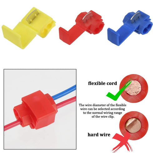180Pcs Quick Splice Wire Connectors, Solderless Snap Wire Connector, Electrical Wire Splice Connector, Insulated Wire Crimp Connectors Terminal Jo...