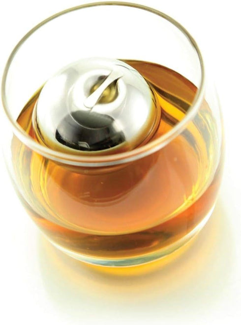 Soireehome Tilt Twin Beverage Chilling Balls, Whiskey Stone Spheres - Set of Two with Garnishing Sticks & Stands, Perfect for Wine, Whiskey and Co...