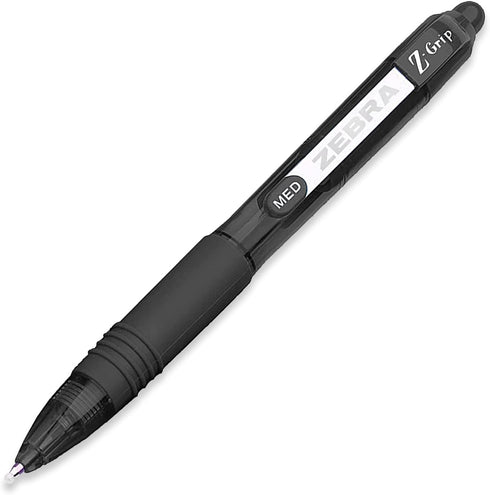 Zebra Z-Grip Smooth Mini Retractable Ballpoint Pens - 1.0mm - Black - Pack of 3...