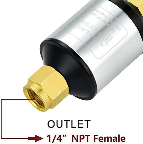 Joywayus Water Oil Separator for Air Line 1/4" NPT Inlet and Outlet 150PSI Air Compressor and Air Tool Accessory Protect Lifespan of Pneumatic Too...