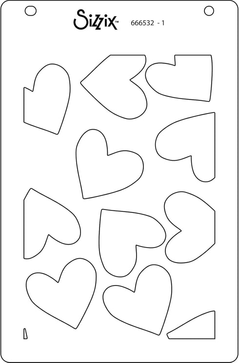 A6 Layered Stencils 4PK Mark Making Hearts by Kath Breen...