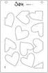 A6 Layered Stencils 4PK Mark Making Hearts by Kath Breen...
