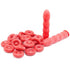 Red Caulking Cap 46 Piece Caulk Caps Tube Anew Saver Airtite Adhesive Saving Nozzle Tips Covers...