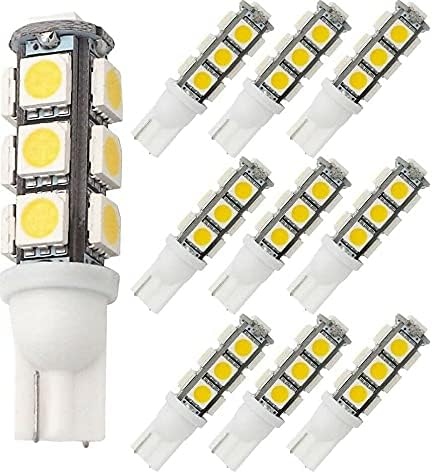 Sago 10 Pack, Wedge T10-T5 1w Bulb 360deg LED Extra bright for Malibu 12v Dc Landscape Light-13 SMD- pure White...