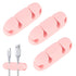 3PCS Cable Clips Cord Wire Organizer Electrical Cable Management Holders 4 Hole Silicone Cable Harness USB Charging Accessory Cute Cable Holder fo...