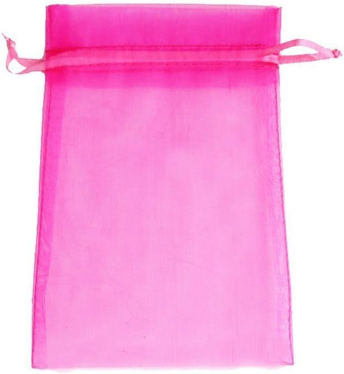 ATCG 100pcs 8x12 Inches Large Drawstring Organza Bags Decoration Festival Wedding Party Favor Pouches (Hot Pink)...