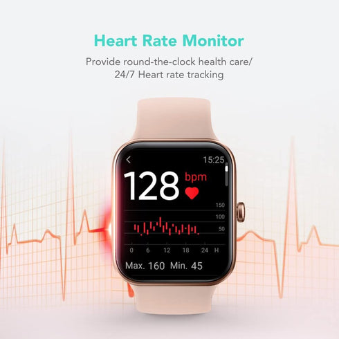 SKG Smart Watch for Women, Fitness Tracker with 5ATM Swimming Waterproof, Sleep Monitor, 1.7'' Touch Screen Smartwatch Fitness Watch for Android-i...