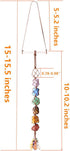 7 Chakra Stones Healing Crystals Hanging Ornament Chakra Tassel Christmas Ornaments Pendulum Good Luck for Home Decoration...