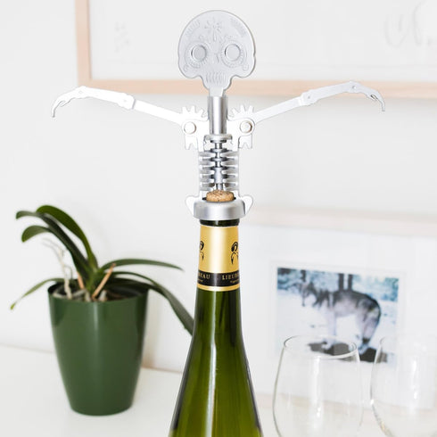 Kikkerland Day of the Dead Corkscrew, Day of Dead, Silver...