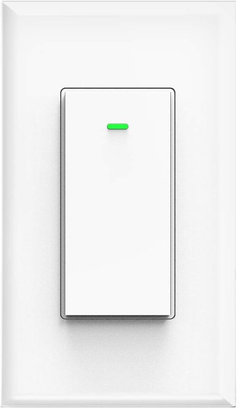 Smart Switch, WiFi Smart Light Switch Compatible with Amazon Alexa and Google Home, Neutral Wire Needed, with Remote Control, Timing Schedule, No ...