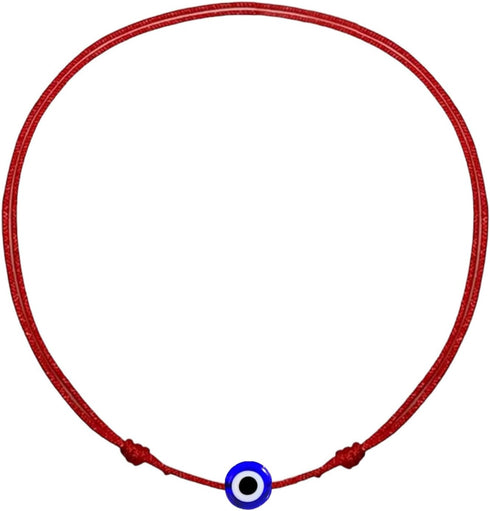 Luck Strings Evil Eye Red Cord Anklet Bracelet for Women Men Teen Girls Boys String Waterproof Adjustable Ankle Bracelets Minimalist Jewelry Unise...