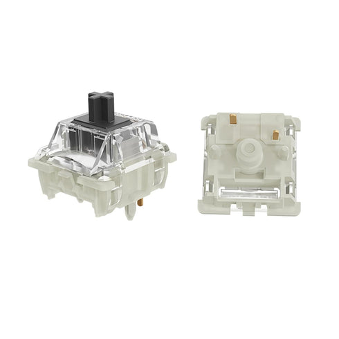 GATERON Silent Keyboard Switches, RGB LED Pre Lubed 5 Pins Linear Key Switches for MX Mechanical Keyboard(35PCS) (Black)...