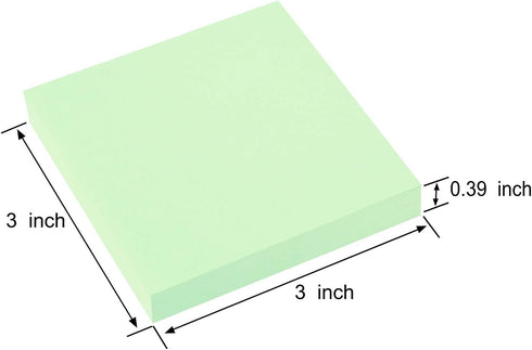 ZCZN 400 Sheets Pop-up Sticky Notes, 3 x 3 Inches, 4 Pads Assorted Color Self-Stick Notes, 100 Sheets/Pad, (Rose Red, Light Green, Yellow, Light B...
