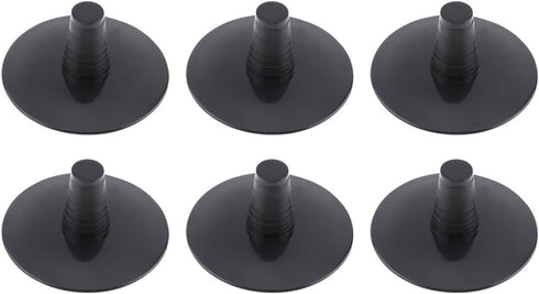 6Pcs Bottle Top Stem, 3.15 x 3.15 x 1.57" Glass Beer Bottles Top Holder for Crafts,Wine Bottles Top Stems Base Stand Rubber(Black)...