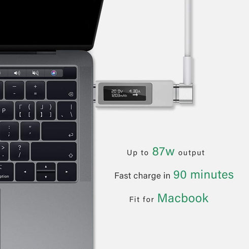 Elecjet Magnetic USB C to C Charging Cable for MacBook Pro Air, iPad Pro, 87W PD Fast Charger for iPhone 15 Pro Max, Samsung Galaxy S23 Ultra, Pix...