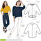 Style Arc Sewing Pattern - Rhea Knit Top (Sizes 10-22)...