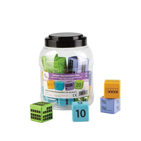 hand2mind Multiple Representation Dice, Large Foam Dice for Classroom, Subitizing Dice, Math Manipulatives Kindergarten, Educational Toys for Elem...