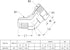 (2-PACK) 6502-05-05 Hydraulic Hose Adapter Fitting 5/16" Male JIC 37°Flare (1/2"-20UNF)× 5/16" Female JIC 37° Swivel (1/2"-20UNF) 45°Elbow Pipe Jo...