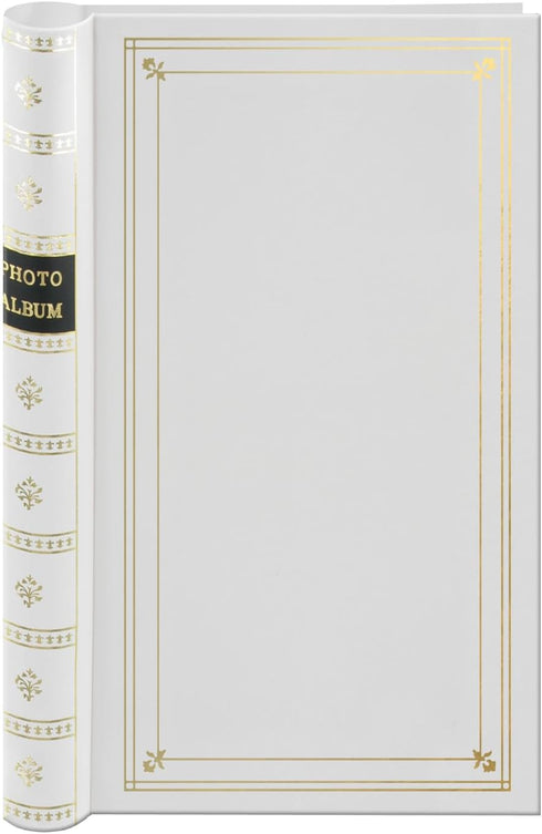 Spiral Bound Photo Album 300 Bi-Directional Memo Pockets Hold 4x6 Photos, White...