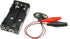2Sets 2X 1.5V Battery Holder with T Type Wired Battery Alligator Clip Standard Snap Connector kit 3V Thicken Plastic Battery Case...
