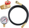 Hromee Air Tank Repair Kit w/Safety Valve, Pressure Gauge and 4 Feet Air Tank Hose Assembly kit for Portable Carry Tank...