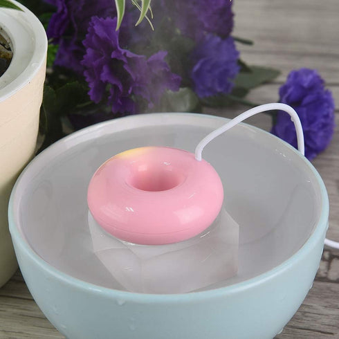 Mini Donut USB Humidifier, Portable Mini Doughnut shaped USB Atomization Spray Humidifier for Home Office Car (Roseate)...