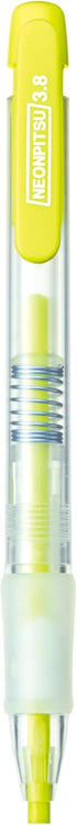 KUTSUWA NEONPITSU Mechanical Dry Highlighter Pencil, 3.8mm neon lead, 1ea, Fluorescent Yellow (PA020YE)...