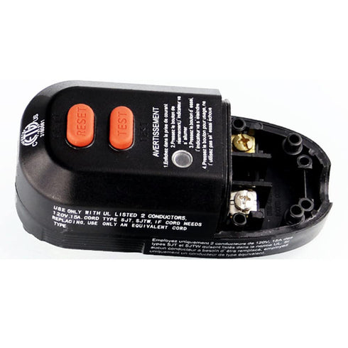 GutReise GFCI Replacement Plug Assembly,Ground Fault Circuit Interrupter Safety RCD Protection Manual Reset 15 Amp Grounded 2 Wires 2-Prongs (2-Pr...