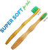 Woobamboo! Kid's Bamboo Toothbrush - Super Soft BPA Free Nylon Bristles - Eco-Friendly, Biodegradable, Compostable, Vegan (Pack of 2)...