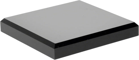 Plymor Black Acrylic Square Beveled Display Base, 5" W x 5" D x 0.75" H...