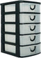 Massca 5 Drawer Storage Drawers and Personal Organizer, Heavy-Duty Plastic Containers for Storing Arts, Crafts, Sewing Accessories, Stationary, an...