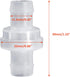 5 Pcs 1/2" Check Valve 12mm Plastic Check Valve One Way Valve Non Return Check Valve for Fuel Gas Air Liquid...