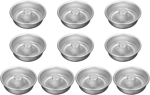 10PCS Individual Donut Pan for Baking, Sturdy Anodized Aluminum Alloy donut cake pan,Non Stick donut pans, DIY Doughnut Cake Mould Bakery Baking T...
