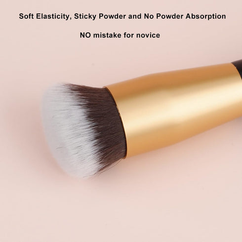 Face Foundation Brush, 2in1 Double Ended Makeup Brushes, Blush Brush, Loose Powder Brush for Blending Liquid Powder, Concealer Cream Cosmetics Mak...