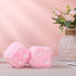 Heart Embroidered Baby Pink Fuzzy Plush Dice - 3-Inch Decorative Car Mirror Hanging Ornaments, Soft Foam, Easy Install, Great Gift Idea (Baby Pink...