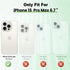 BITOBE Designed for iPhone 15 Pro Max Clear Case,Cute Aesthetic Black Flowers Magnetic Phone Case Compatible with MagSafe for Women Girls Men Came...