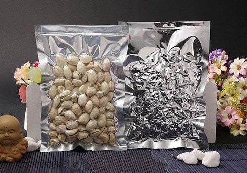 PABCK 200 Pack 2.4x3.5 inch (2x3.1 Inside Size) Clear Front Mylar Heat Seal Pouch Foil Bulk Food Storage Kitchen Packaging Vacuum Wrapping...