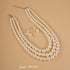 YERTTER Vintage 1920s Large Pearl Collar Choker Necklace Earrings Set Simulated Pearl Statement Necklace Multi Strand Pearl Necklace Costume Jewel...