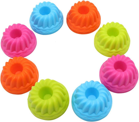 To encounter Silicone Baking Cups, 24 Pack Mini Silicone Baking Cake Molds, Nonstick Cupcake Liners, Bpa Free Fancy Dessert Tray - Jelly and Muffi...
