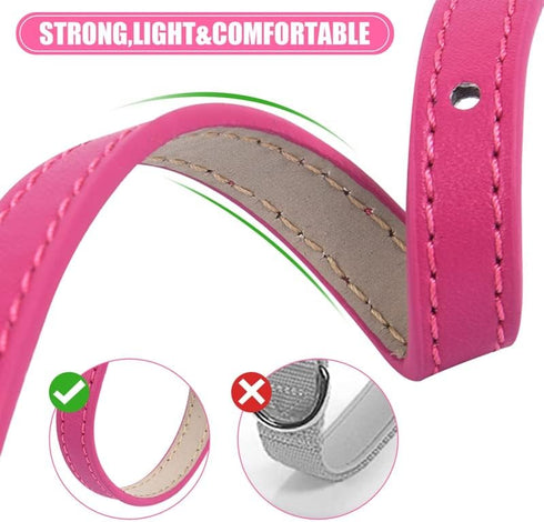 ChengFu XXS Dog Collar Teacup Dog Collar, Pink Dog Collar, Teacup Dog Collar for Small Dogs Cats, Pink, 3/8 inch Width...