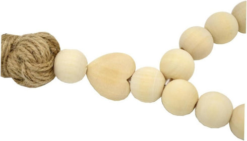 Garneck Wood Bead Garland,Farmhouse Tassels Beads, Rustic Country Decor Prayer Beads for Home Door Knob Christmas Decoration...